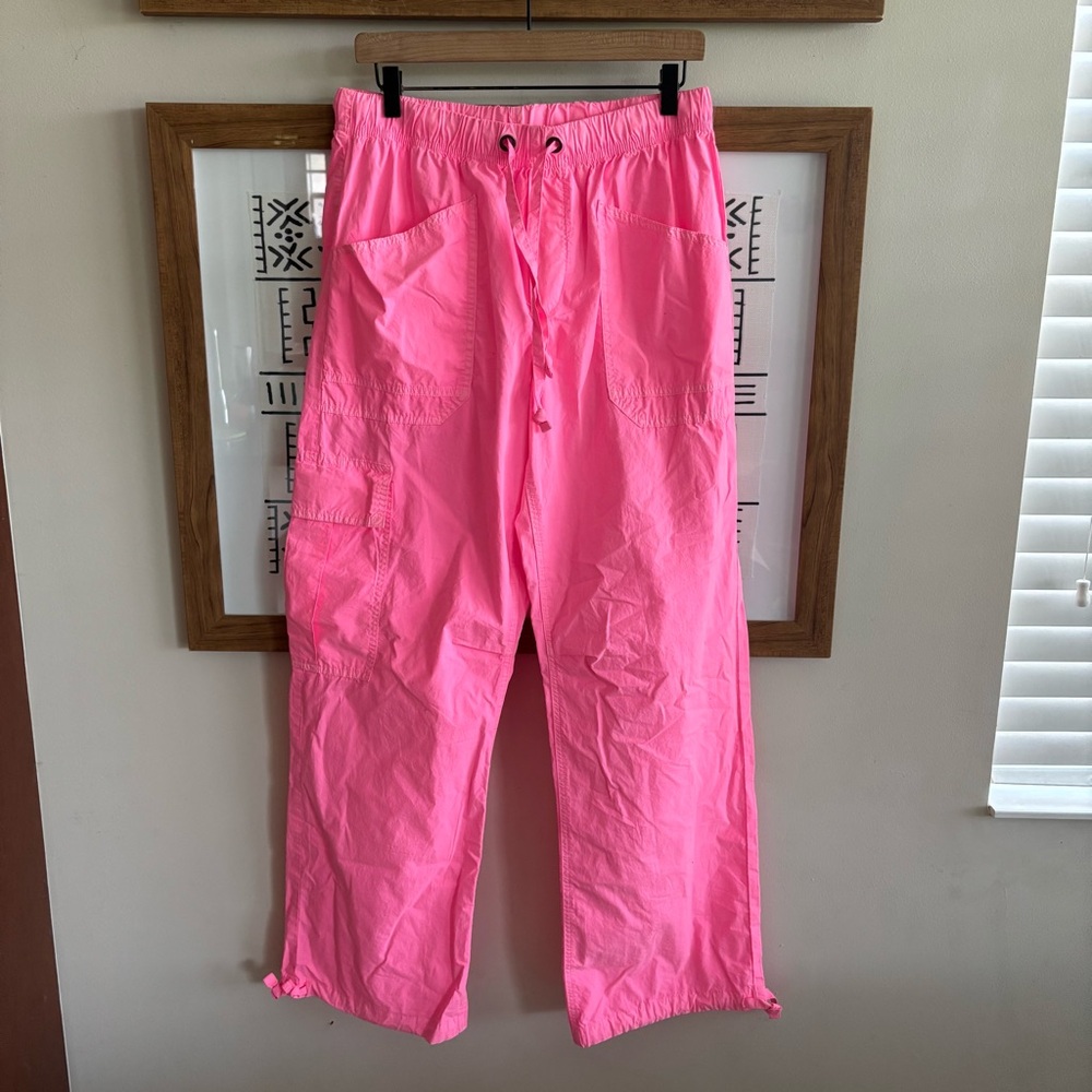 Aerie Vibrant Pink Wide Leg Pants - Picture 3 of 11